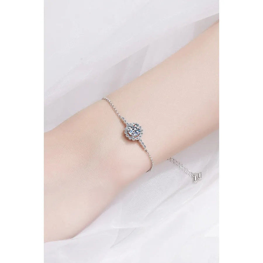 1 Carat Moissanite Chain Bracelet