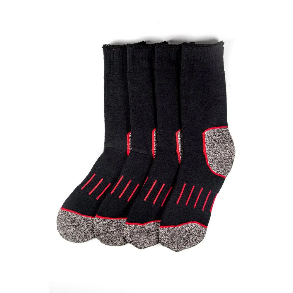 1 x Mens Explorer Copper Crew Socks Black / Grey Marle