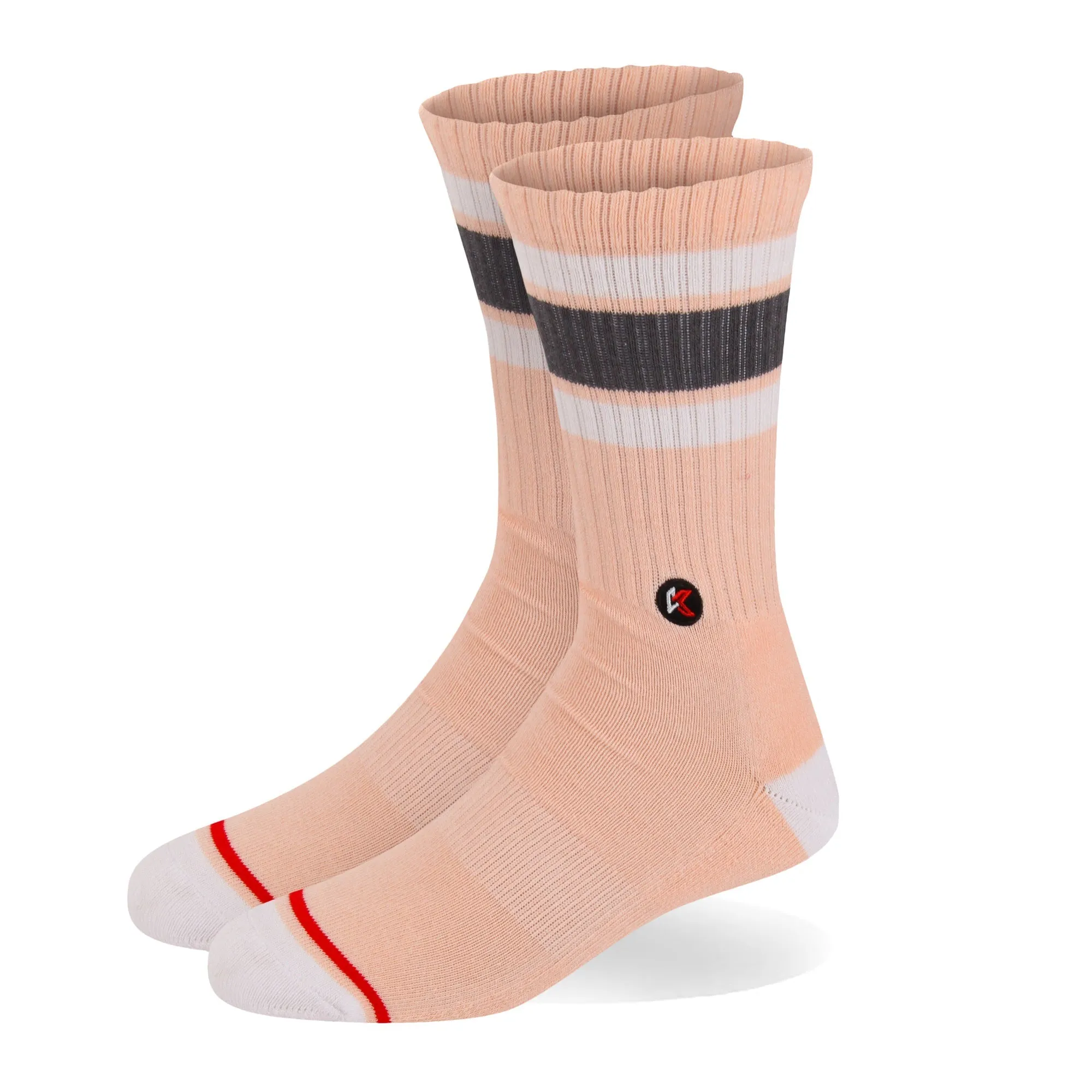 3 Pack Salmon Crew Sock