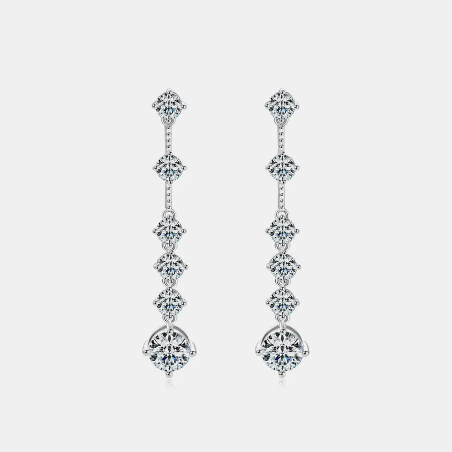 4 Carat Moissanite 925 Sterling Silver Earrings