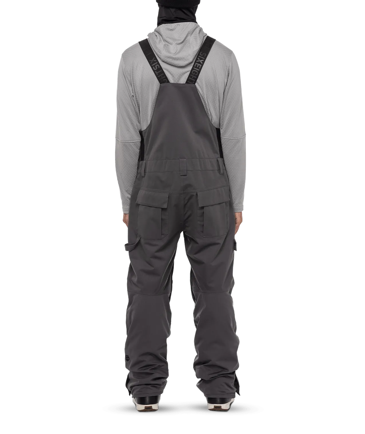 686 Hot Lap Insulated Bib Snowboard Pants Charcoal Colorblock 2024