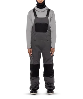 686 Hot Lap Insulated Bib Snowboard Pants Charcoal Colorblock 2024