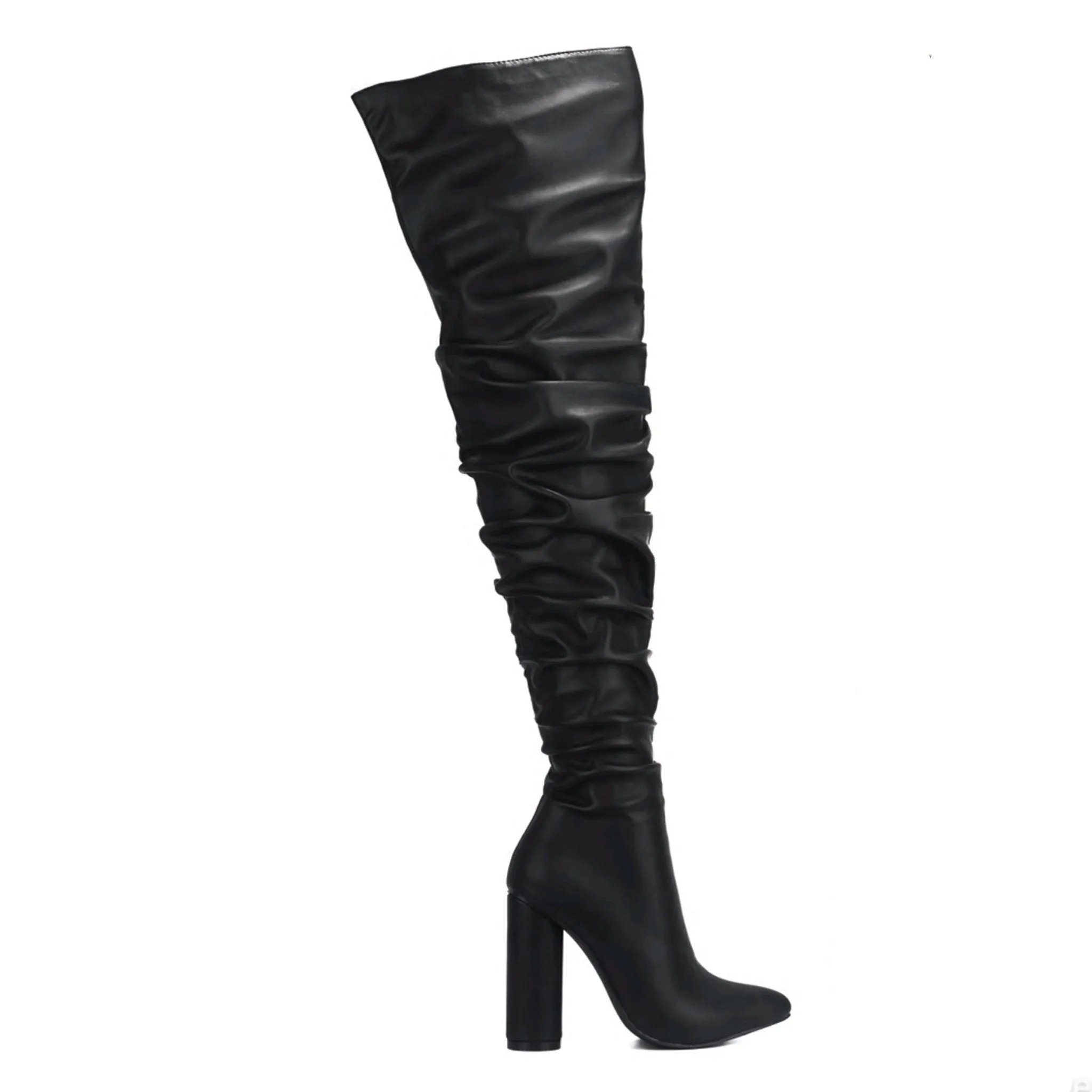 Adore You Ruched Thigh High Boots