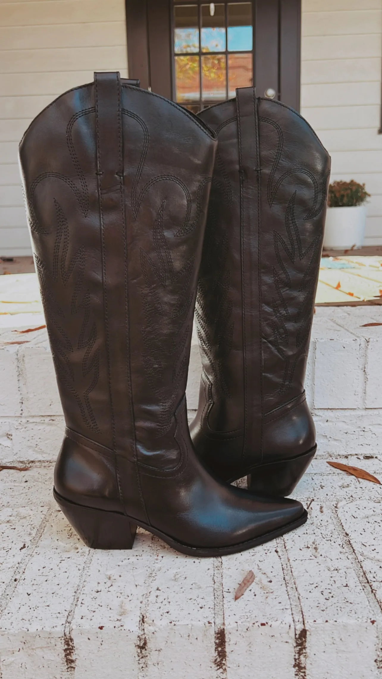 Agency Black Leather Boots