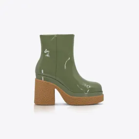 Altura Ankle Boot Patent Olive