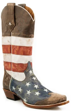 AMERICAN FLAG - SNIP TOE BROWN TOE CAP