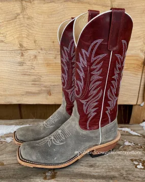 Anderson Bean Men's Stone Waxy Kudu & Red Explosion Cowboy Toe Cowboy Boots 330487