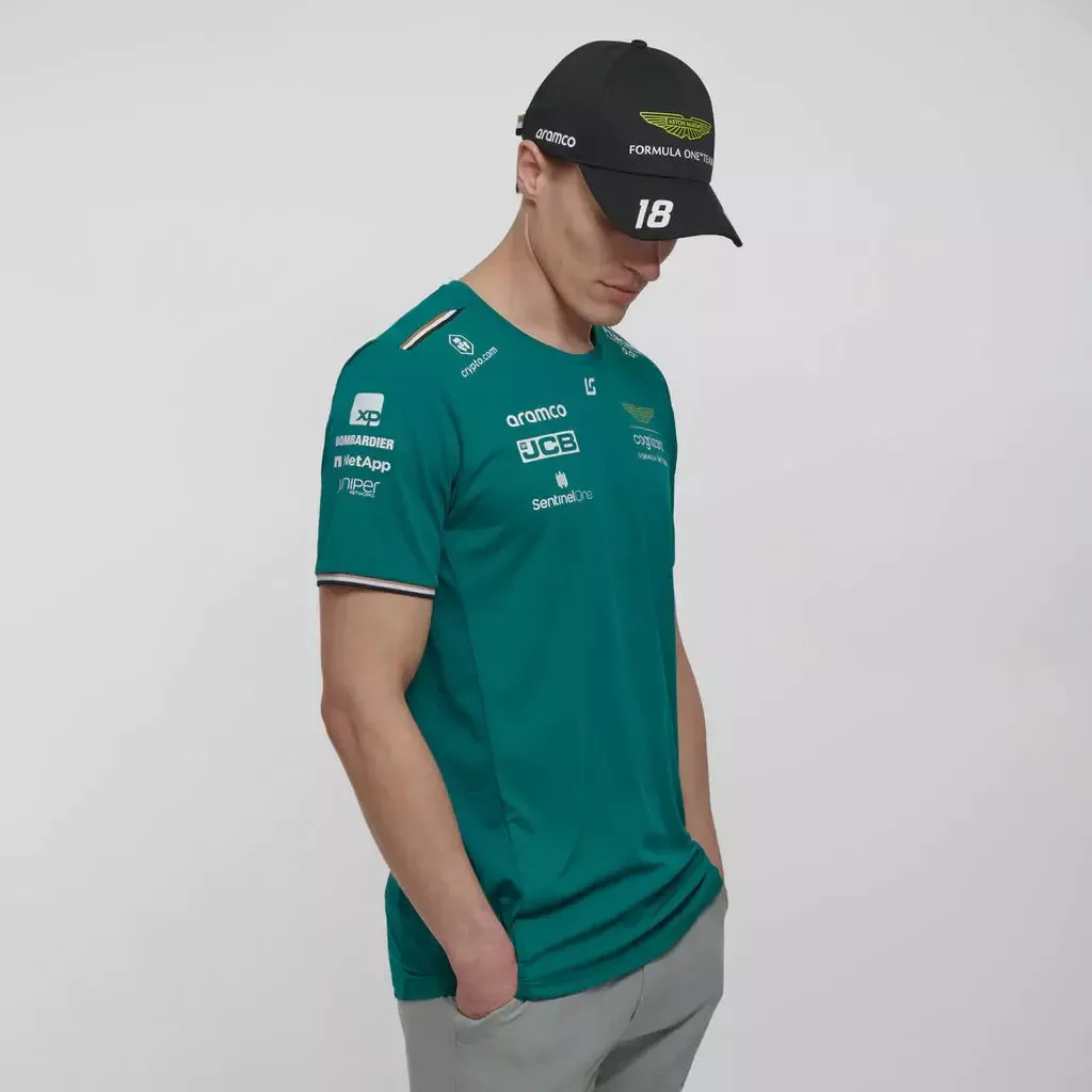 Aston Martin Cognizant F1 2023 Men's Lance Stroll Team T-Shirt- Green