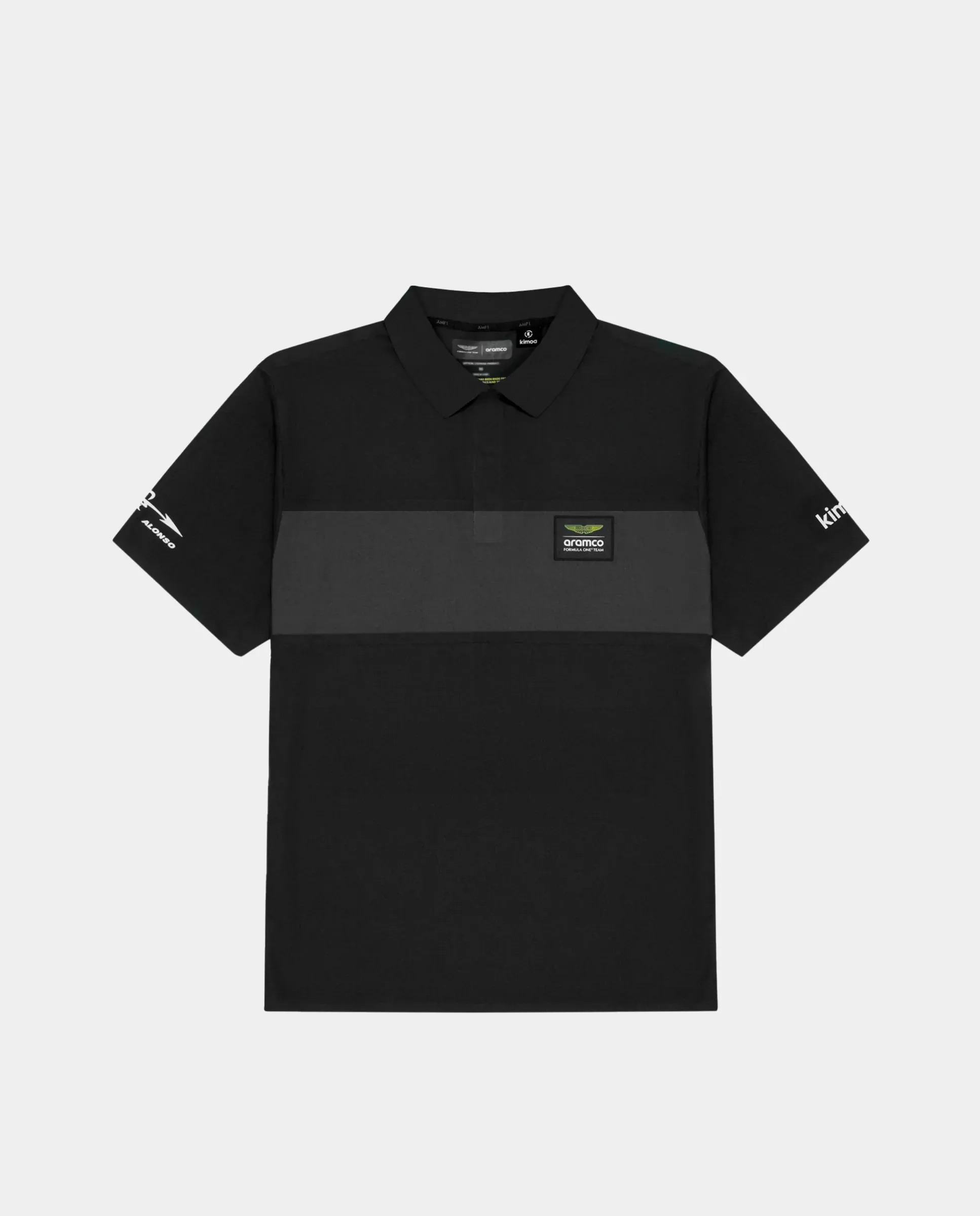 Aston Martin F1 Kimoa Fernando Alonso Minimal Polo Shirt - Black/Green