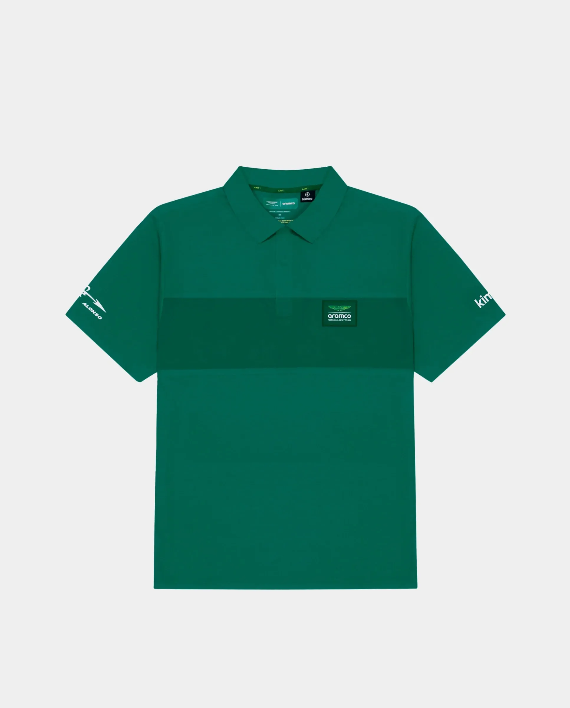 Aston Martin F1 Kimoa Fernando Alonso Minimal Polo Shirt - Black/Green