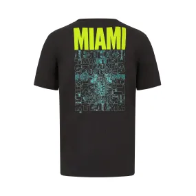 Aston Martin F1 Men's Limited Edition Miami GP Graphic T-Shirt - Night Storm