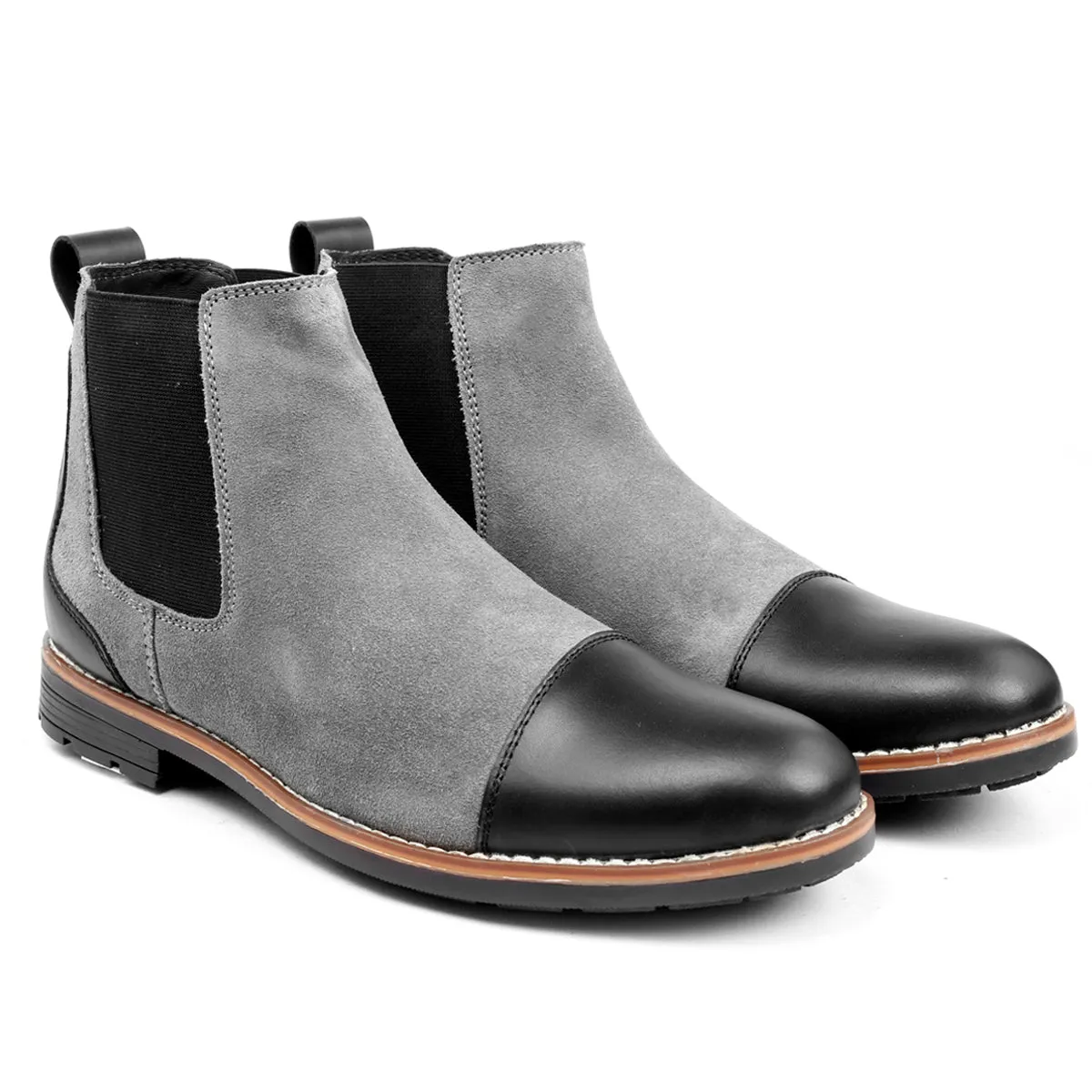 Bacca Bucci Genuine Smooth Leather Suede Boots | Chelsea Boots high end Urban Fashion