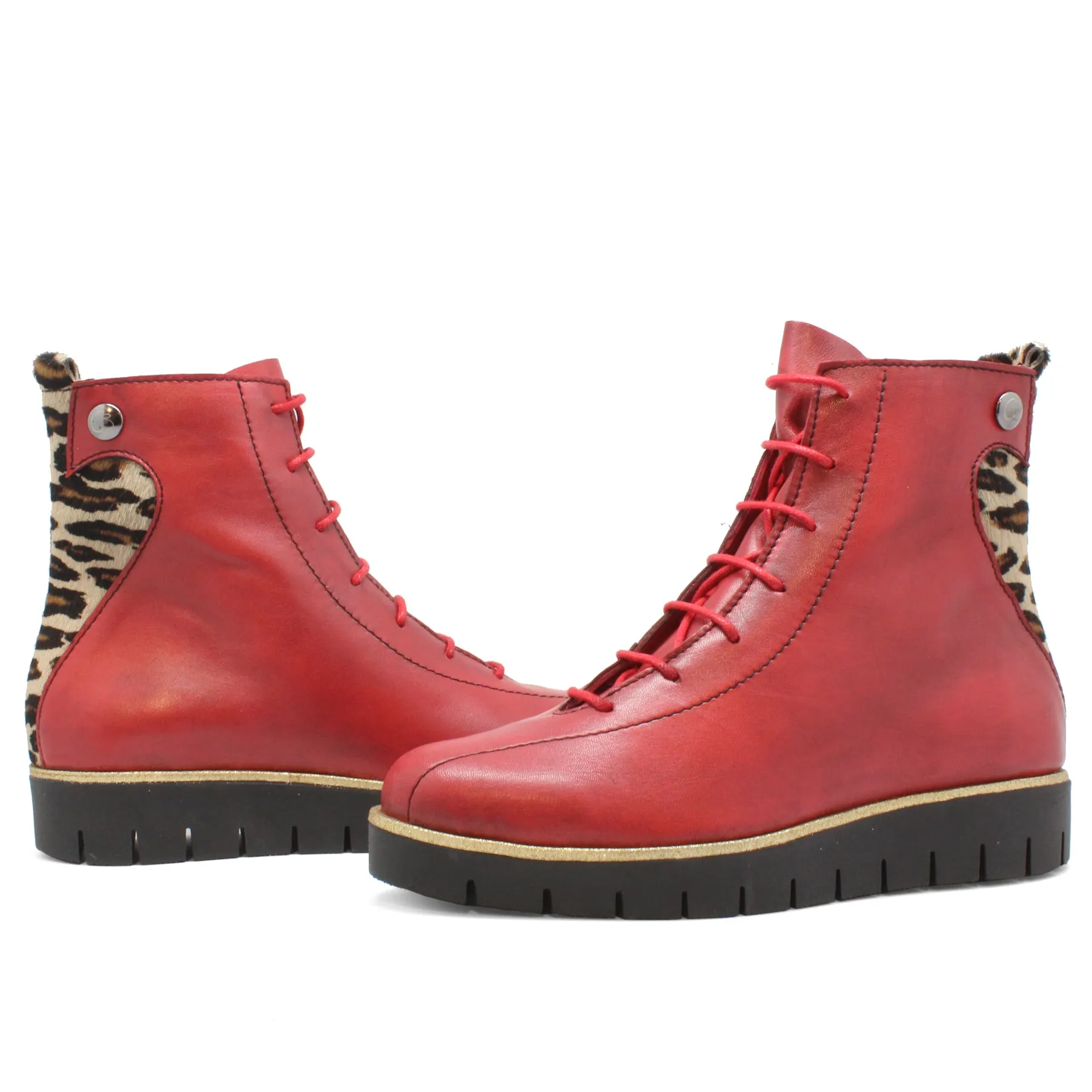 Bang - Red  Natural Leopard- Boot