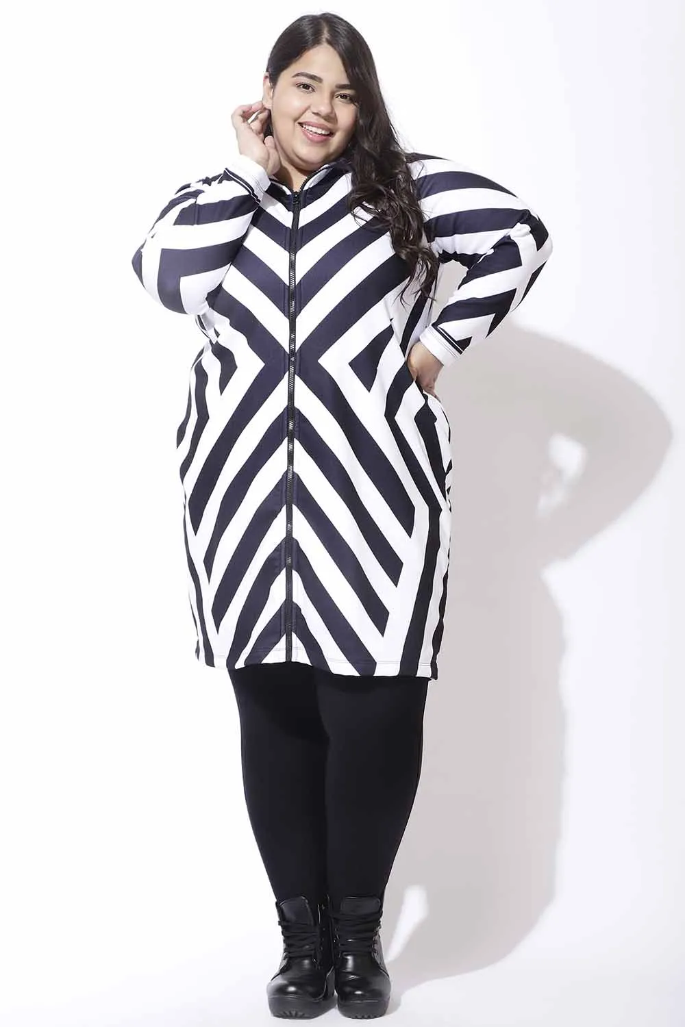 Bodycon Stripe Jacket Dress