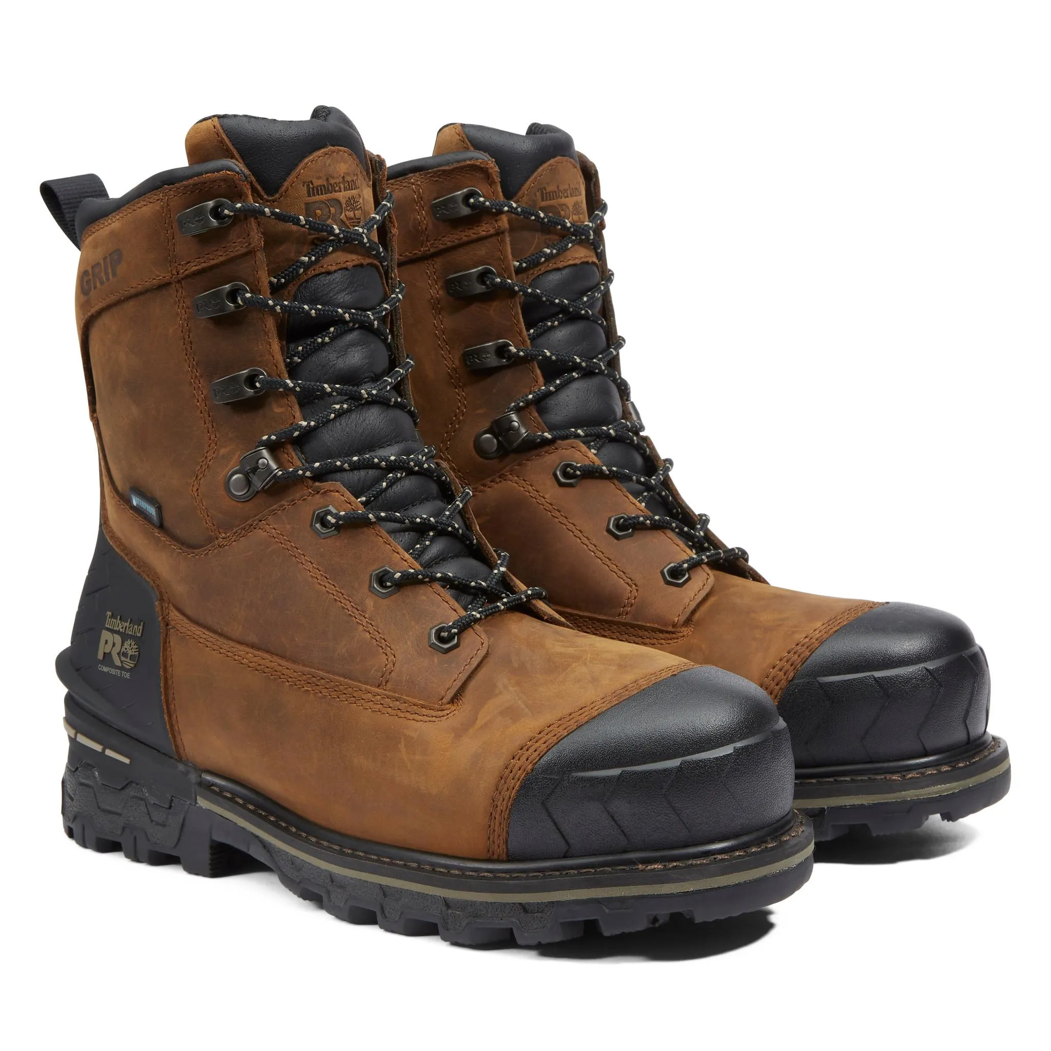 Boondock HD 8 Inch Composite-Toe Waterproof Work Boot Brown