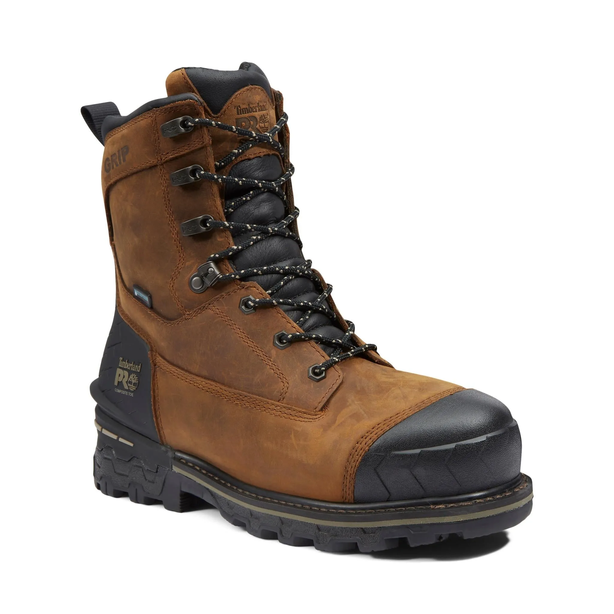 Boondock HD 8 Inch Composite-Toe Waterproof Work Boot Brown