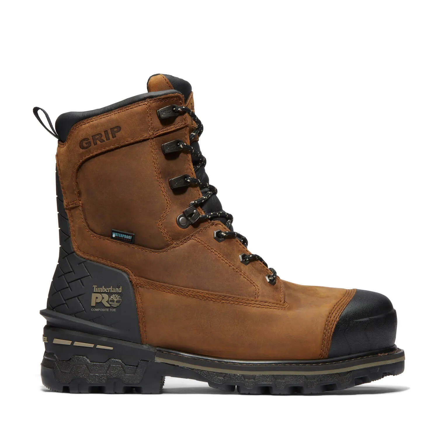 Boondock HD 8 Inch Composite-Toe Waterproof Work Boot Brown