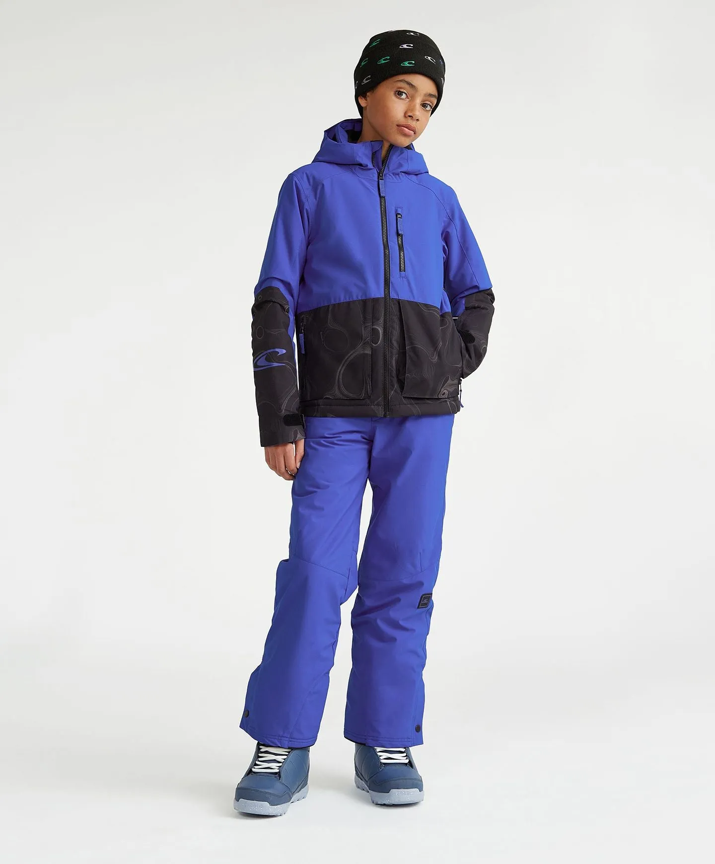 Boy's Hammer Snow Pants - Surf The Web Blue