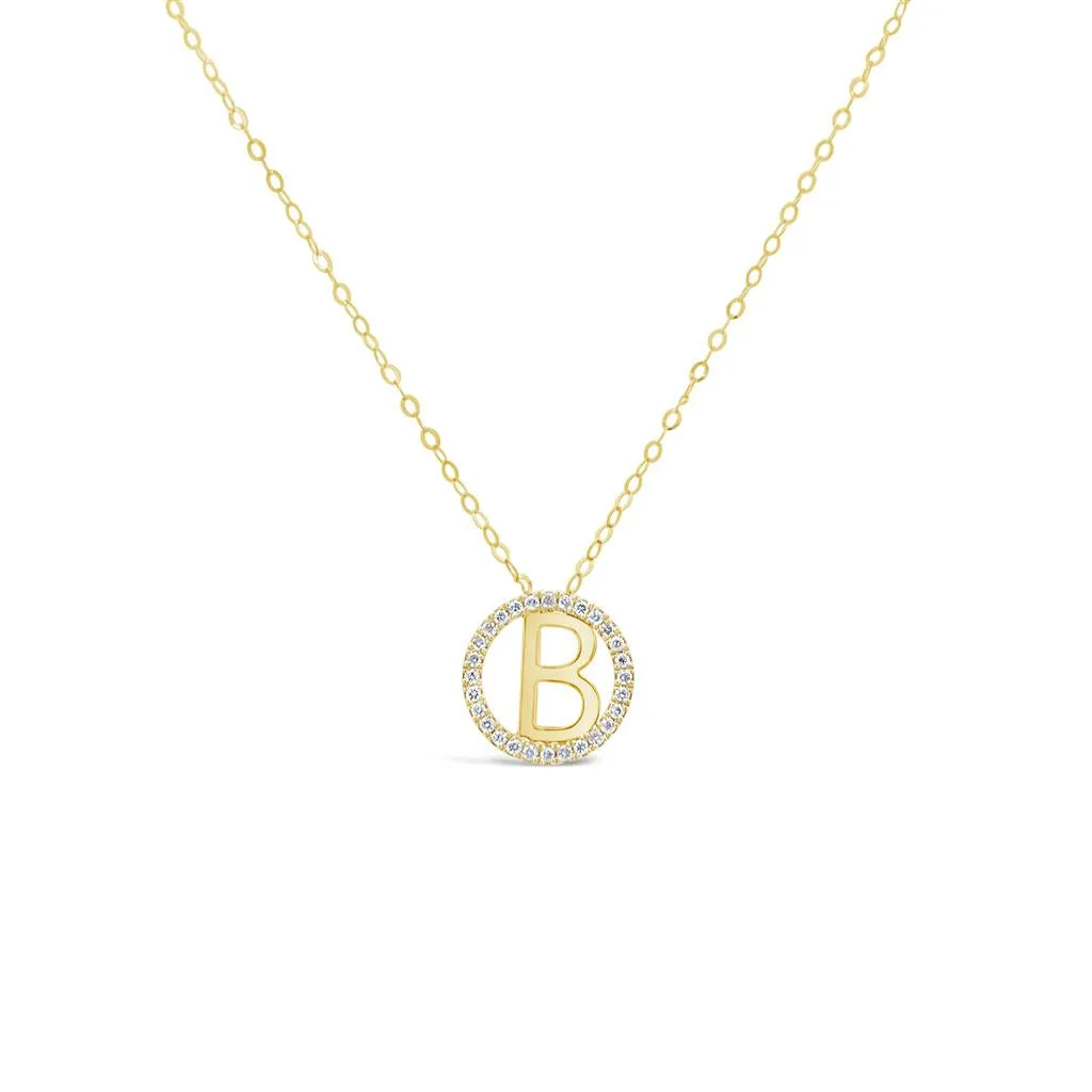 Clara by Martin Binder Diamond Initial B Disc Necklace (0.09 ct. tw.)