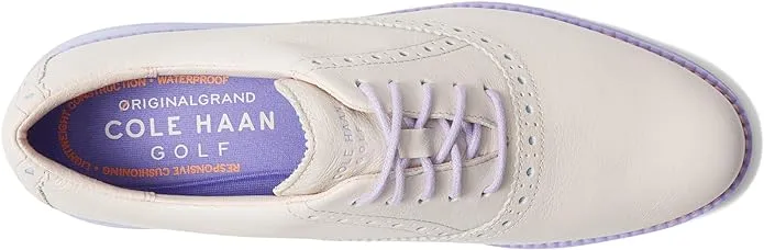 Cole Haan Originalgrand Shortwing Golf Silver Birch/Lavender Lace Up Sneakers