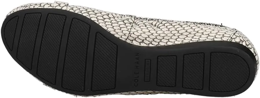 Cole Haan Tova Black/White Snake Print Slip On Rounded Toe Classic Ballet Flats