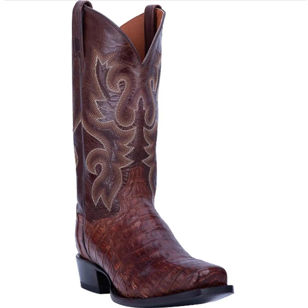 Dan Post Bayou Brass Genuine Caiman Tail Men's Boot