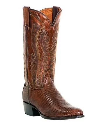 Dan Post Mens Cowboy Boots Antique Teju Tan Lizard Skin With R Toe