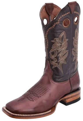 Dark Brown Square Toe Rodeo Boot