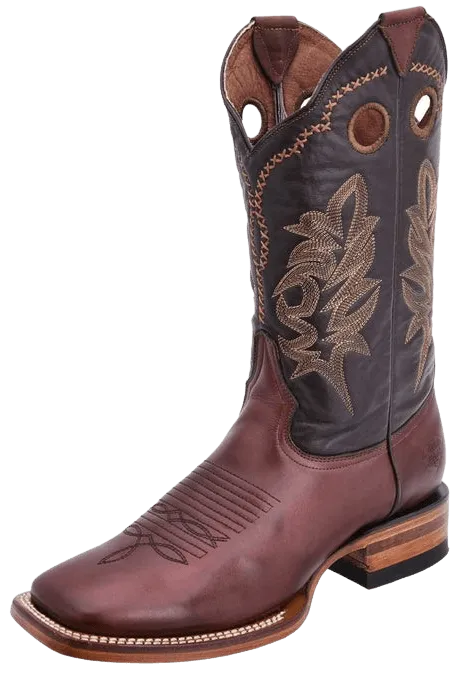 Dark Brown Square Toe Rodeo Boot