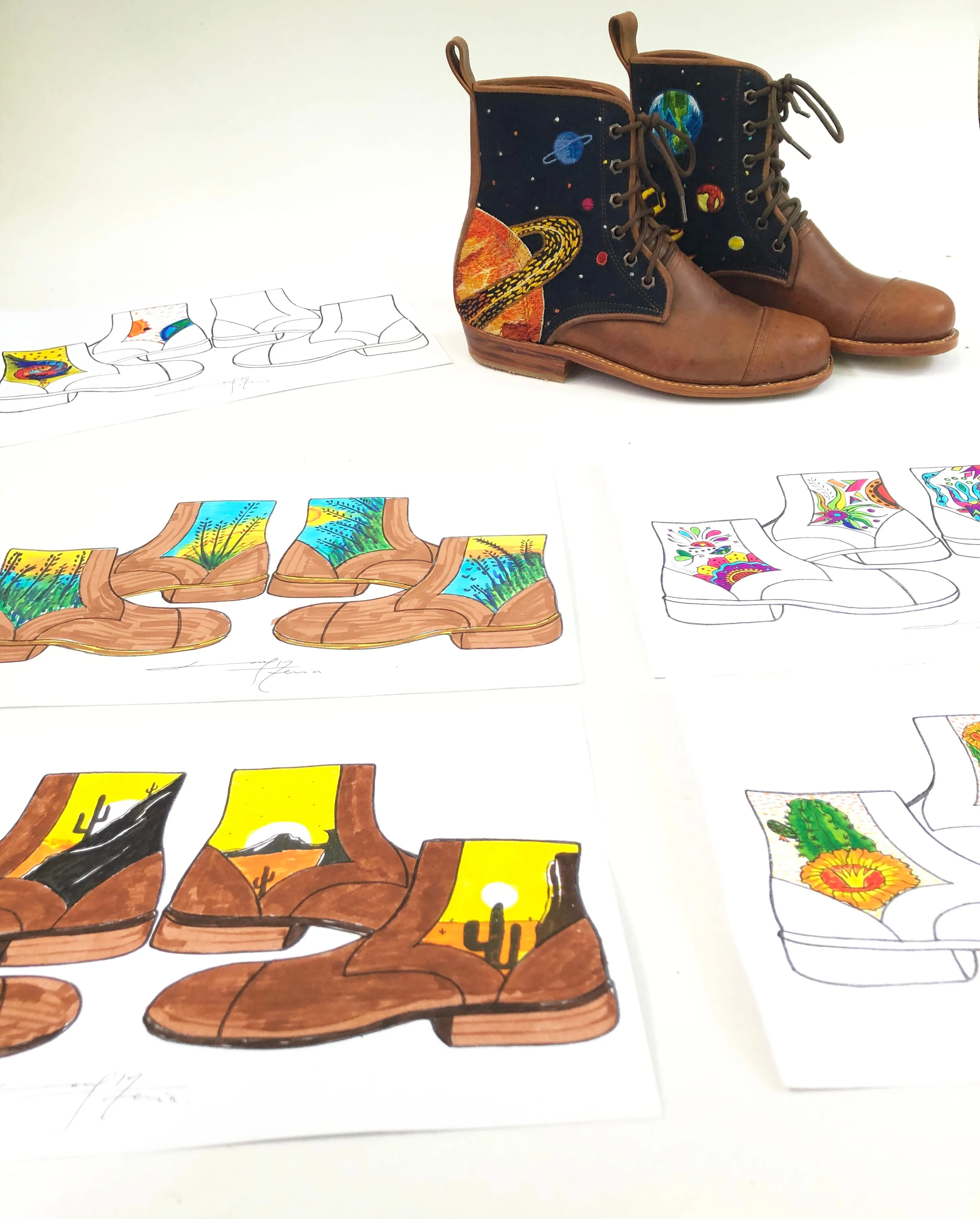 Embroidered Dream Boots - Trailblazer Collaboration