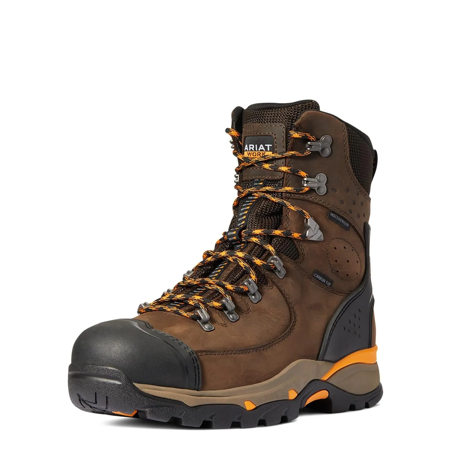 Endeavor 8in Waterproof Carbon Toe Work Boot Chocolate Brown