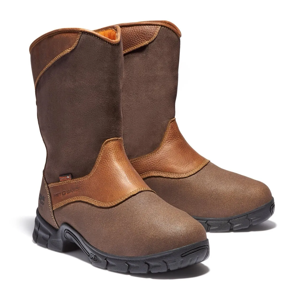 Excave Steel-Toe Met Guard WP Pull-On Work Boot Brown