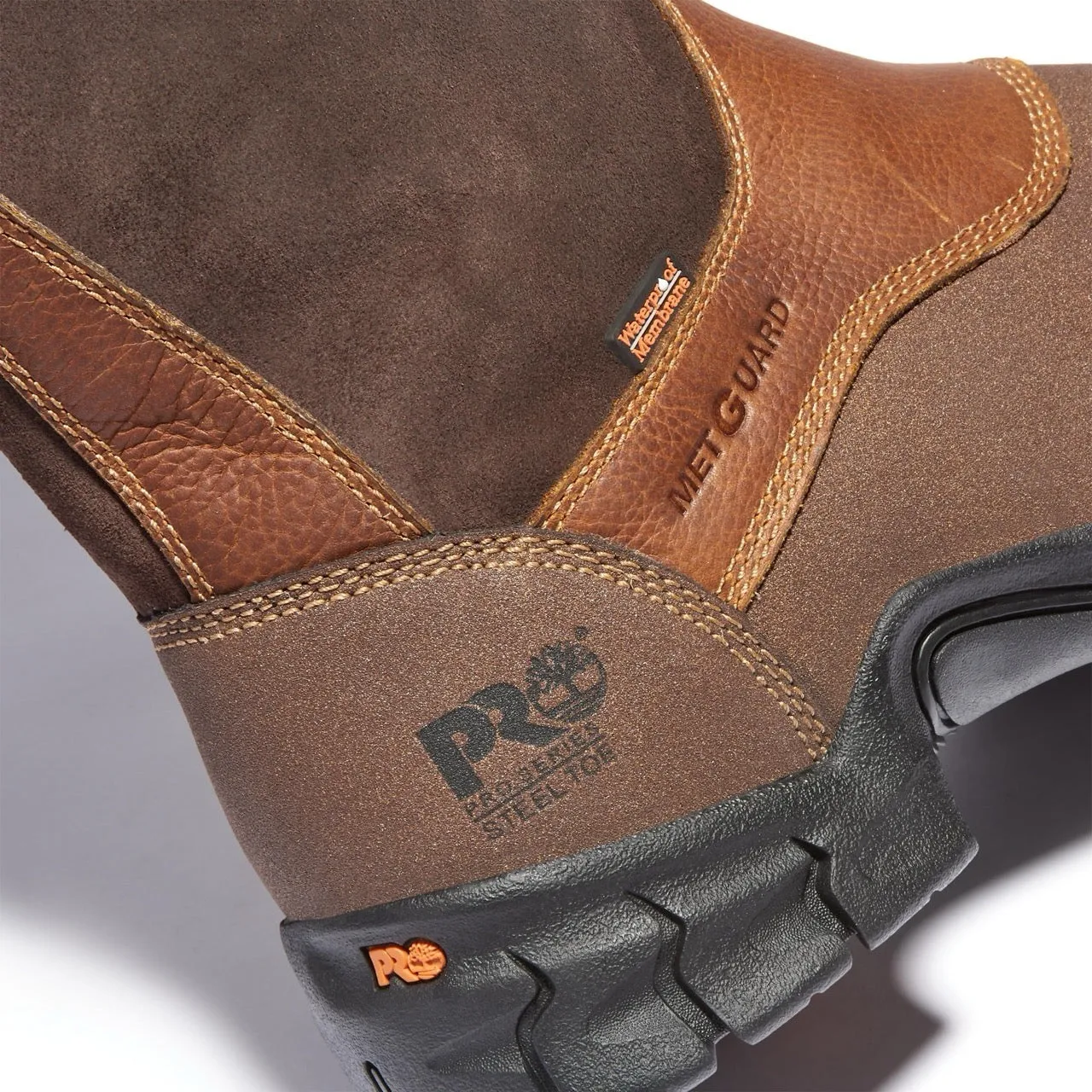 Excave Steel-Toe Met Guard WP Pull-On Work Boot Brown