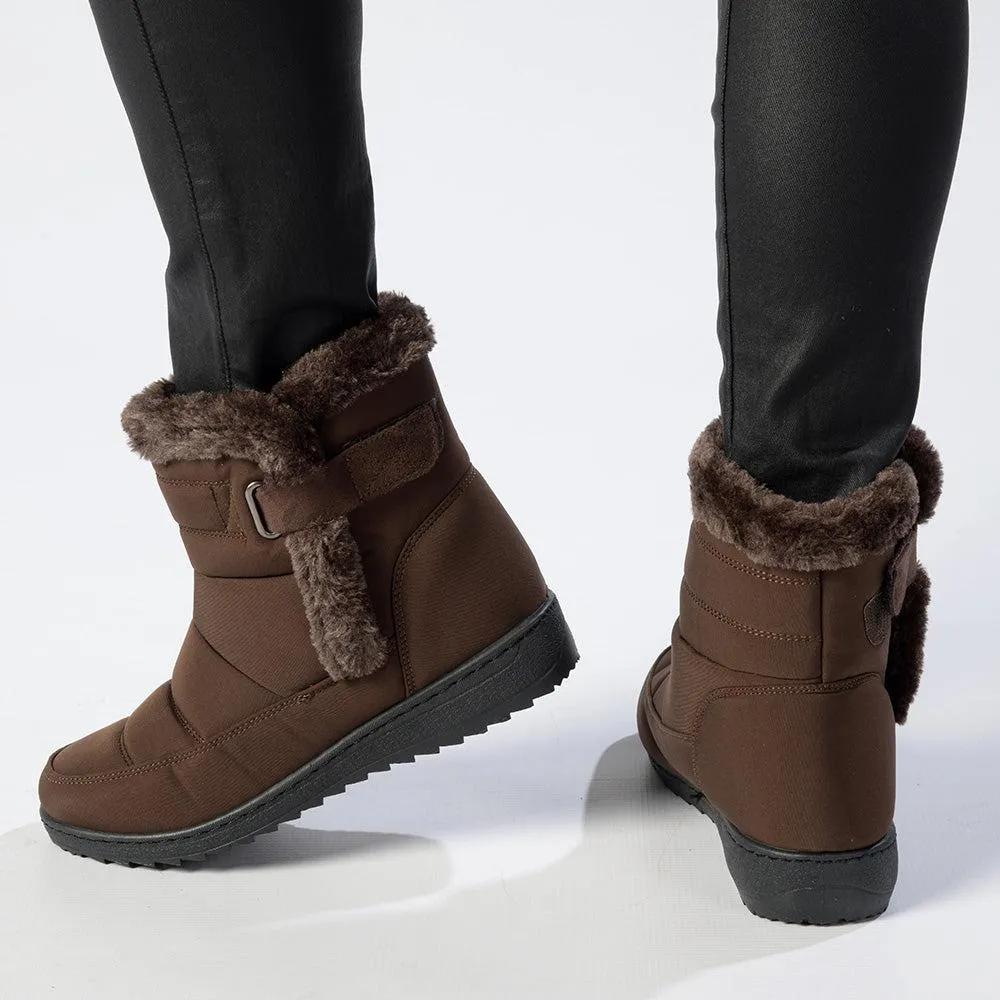 Franco Puff Shaft Wedge Fashion Boot - Chocolate