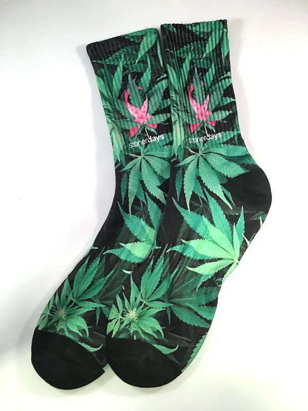 GREEN LEAF SUPPORT CREW SOCKS