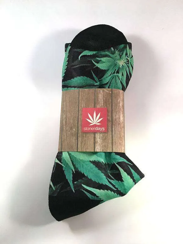 GREEN LEAF SUPPORT CREW SOCKS