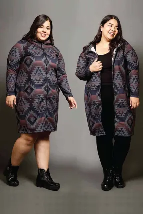 Grey Plus Size Jacket Dress