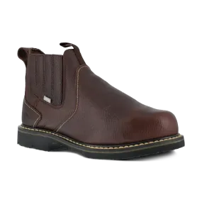 Groundbreaker Steel-Toe Slip-On 6 Inch Int Met Guard Work Boot Brown