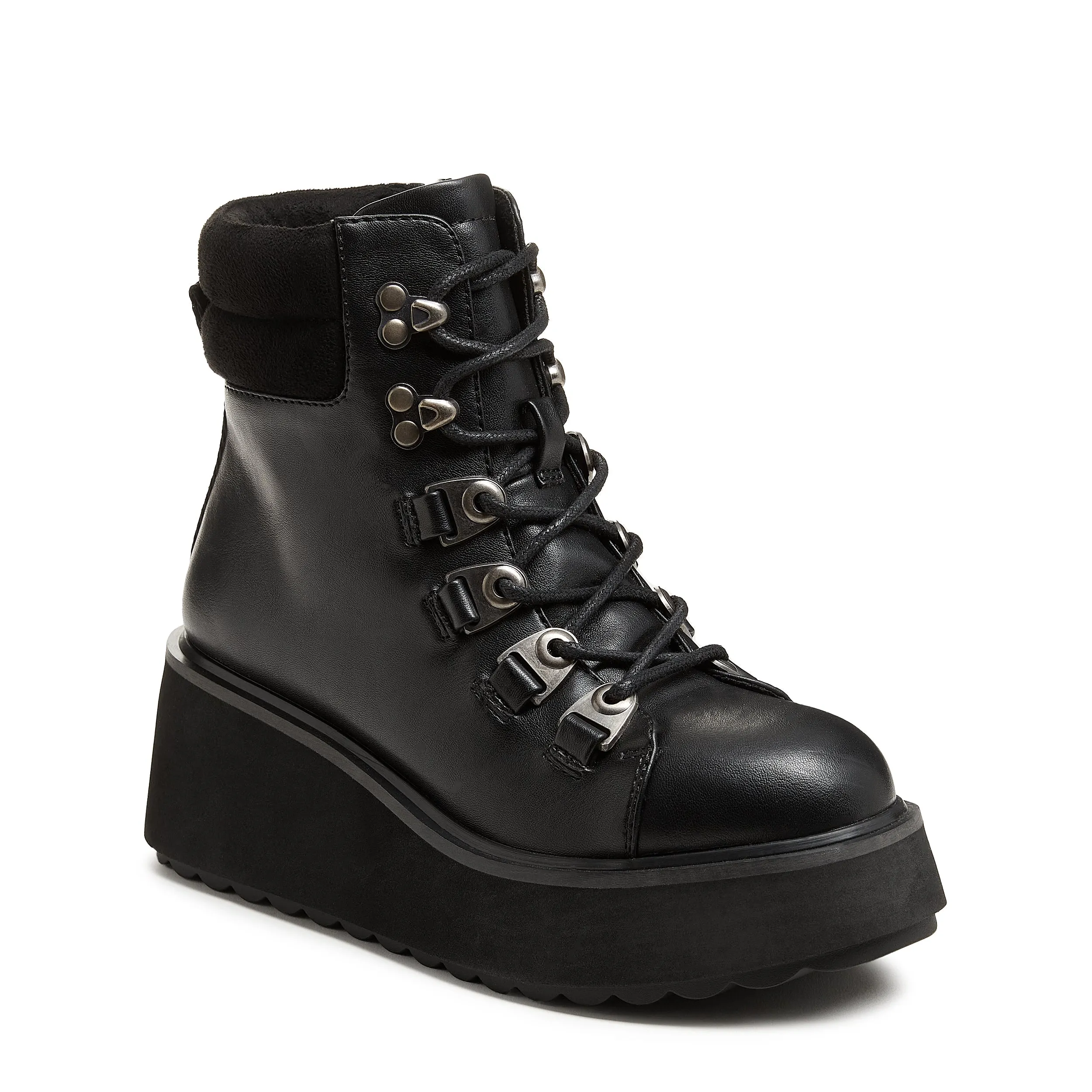 Handle Black Platform Hiker Boot