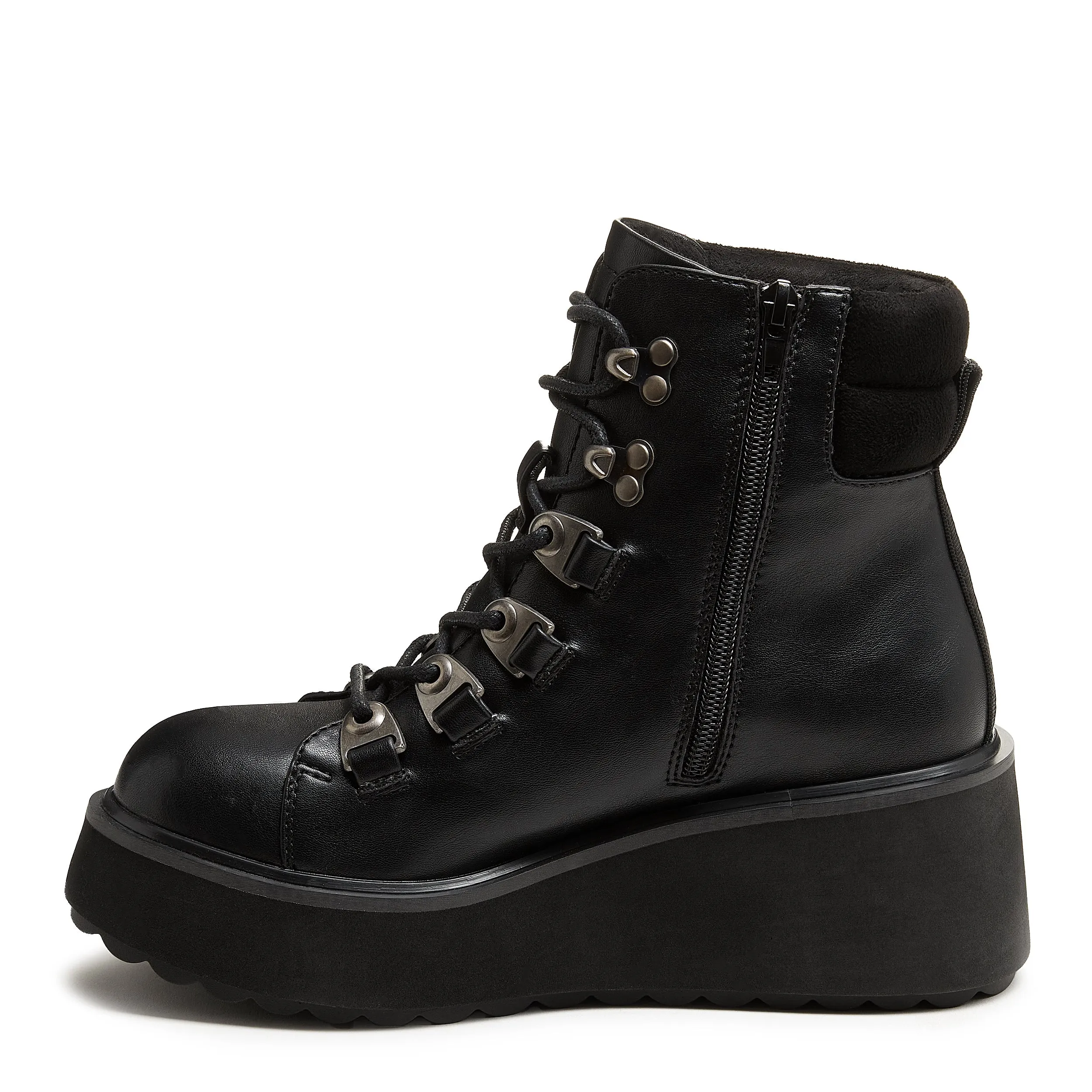 Handle Black Platform Hiker Boot