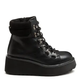 Handle Black Platform Hiker Boot