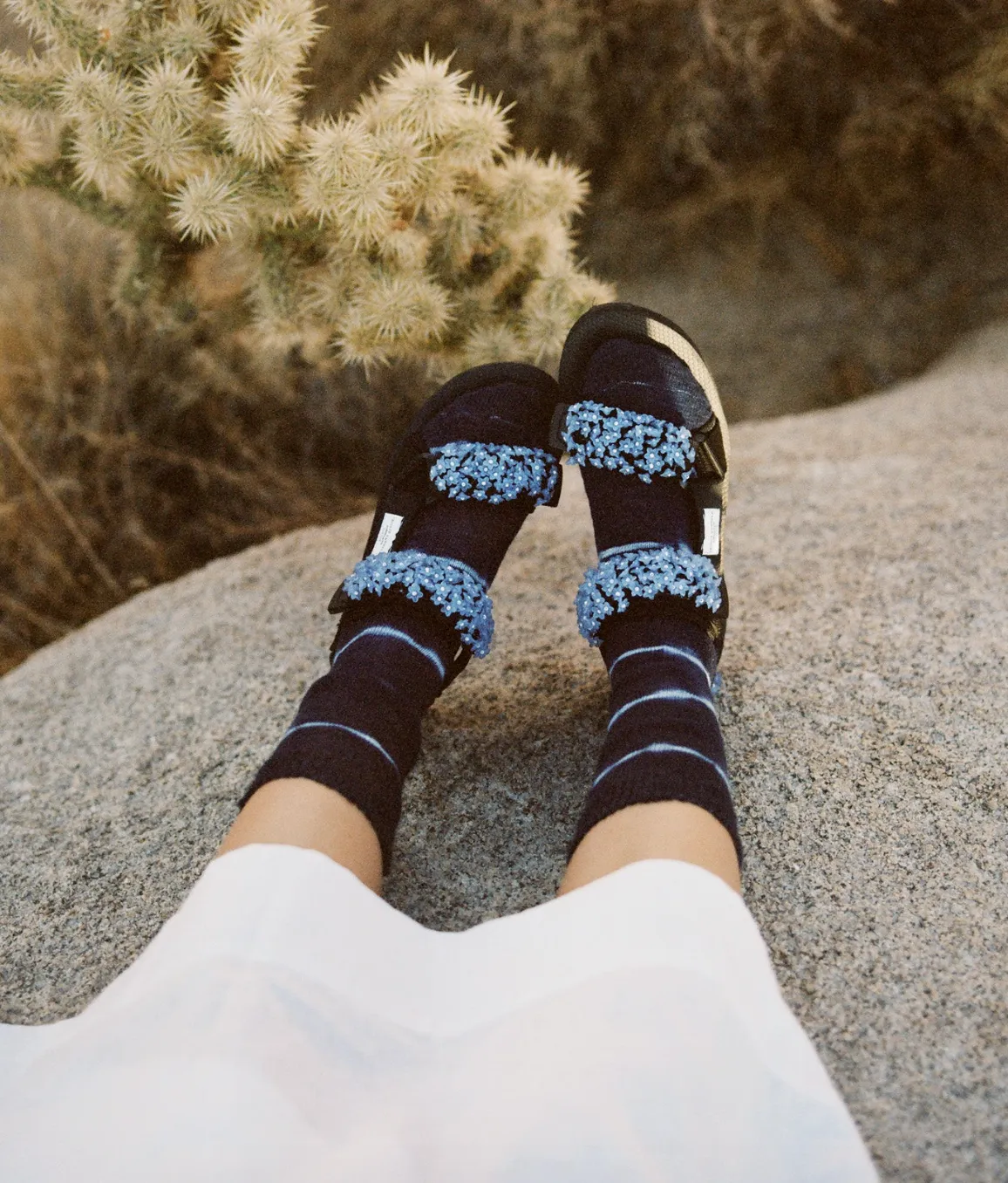 Indigo Tie Dye Crew Sock