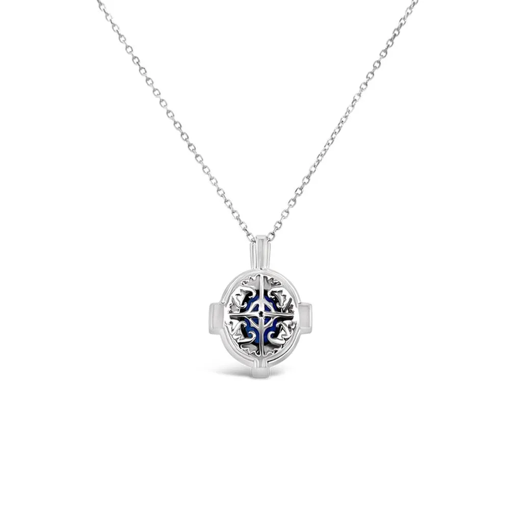 Irisa by Martin Binder Ornate Blue Sapphire & Diamond Pendant