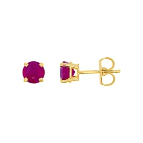 Irisa by Martin Binder Round Ruby Stud Earrings