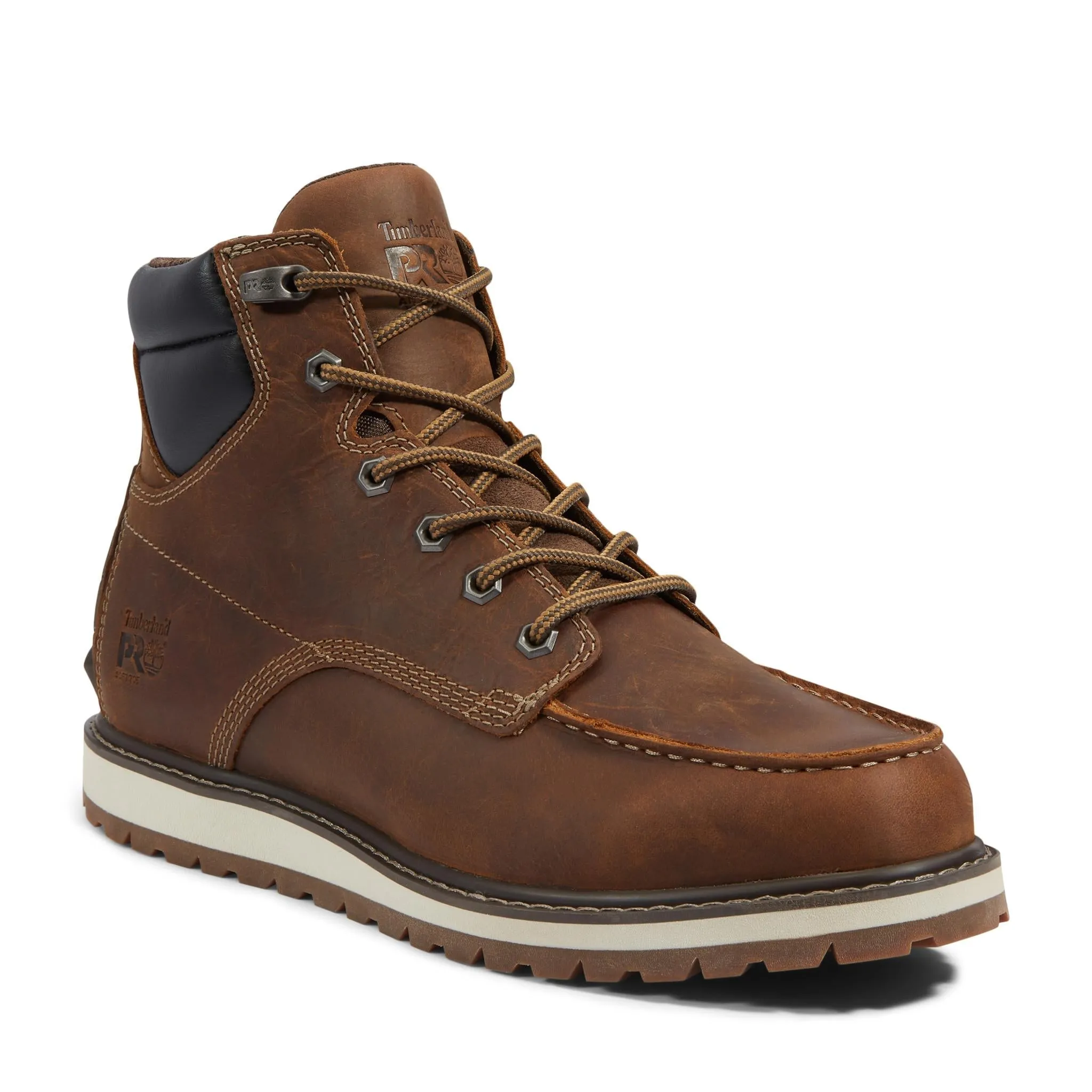 Irvine 6 Inch Soft-Toe Wedge Work Boot Brown