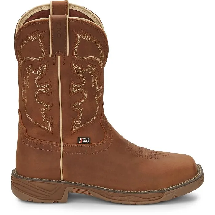 Justin Rush Saddle Tan Work Boot