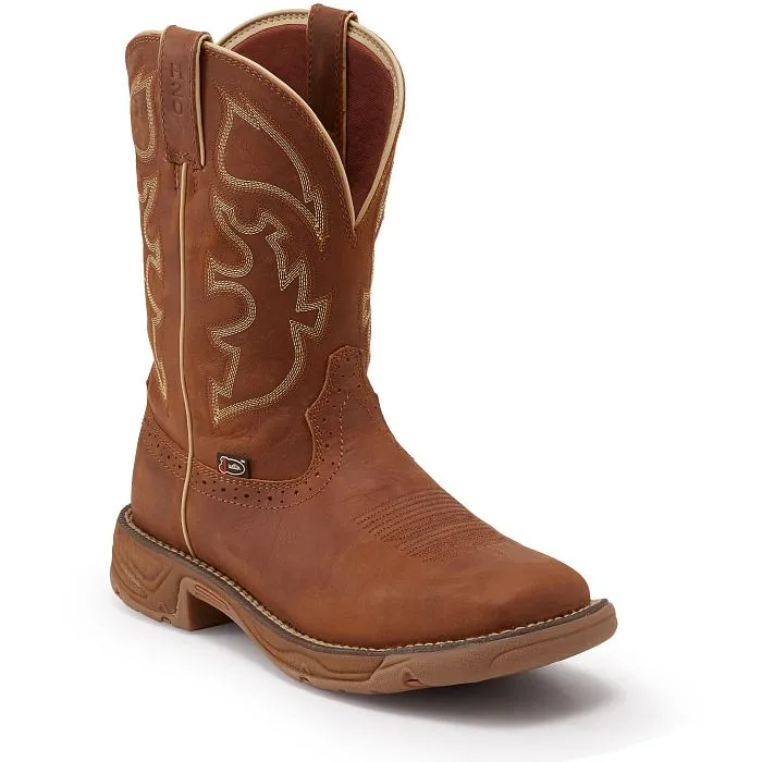 Justin Rush Saddle Tan Work Boot