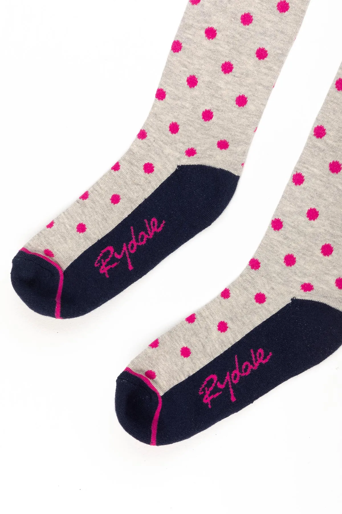 Ladies Polka Dot Knee Length Riding Socks