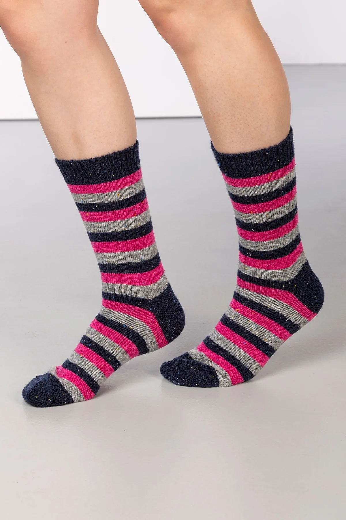 Ladies Striped Boot Socks (3 Pack)