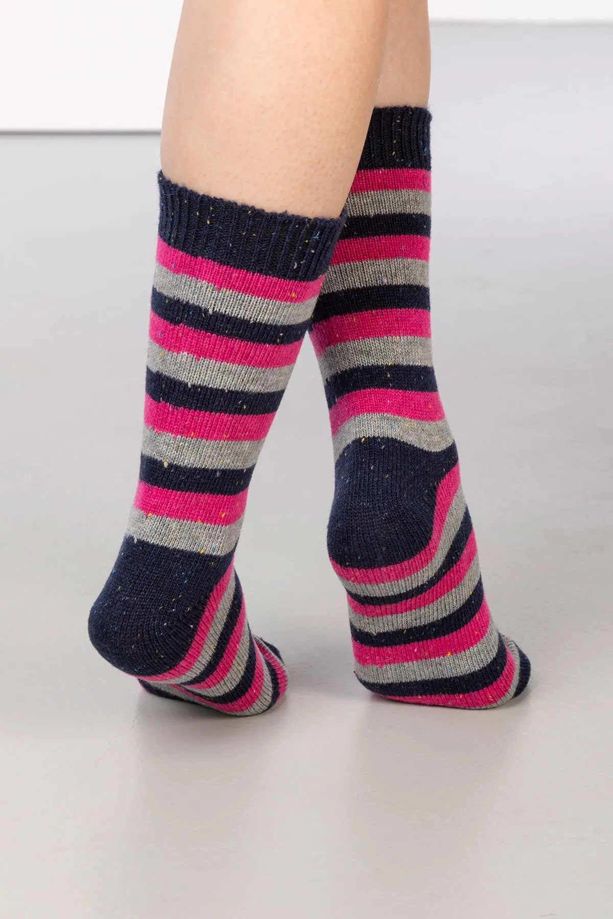 Ladies Striped Boot Socks (3 Pack)